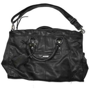 Victoria Secret Black Leather Duffle Weekender 20" Duffle Bag